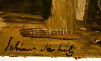 Schéner jelzéssel: Rabbi. Olaj, farost, 24×18 cm