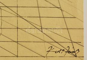 Kass jelzéssel: Nézőpontok. Ceruza-tus, papír, 32×30 cm