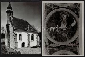 cca 1960-1970 Magyarországi templomok (Bélapátfalva, Hegymagos, Kővágóörs), 7 db fotó, 16x22 cm