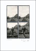 1983 Jankovszky György(1946-): Vonatsín, 4 db fotó feliratozva, kartonra kasírozva, pecséttel jelzett, 4 db 10x6,5 cm