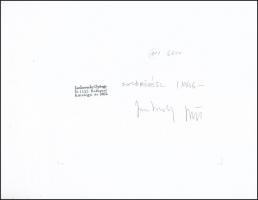 1983 Jankovszky György(1946-): World Trade Center, New, feliratozva, kartonra kasírozva, pecséttel j...