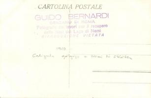 1929 A Nemi tavi hajók (Caligula gályái) feltárása / Fotografie dei lavori per il recupero delle Nav...