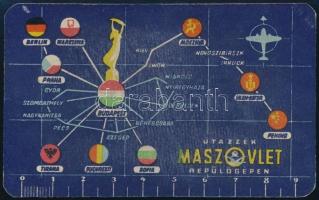 1953 Utazzék MASZOVLET repülőgépen - kártyanaptár