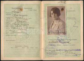 1927 A Magyar Királyság által kiállított fényképes útlevél / Hungarian passport