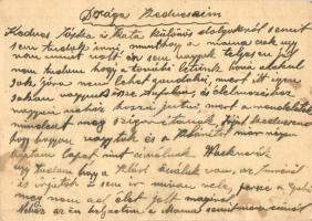 1944 A tabi zsidó templom udvarán felállított gettóból feladott levelezőlap / Letter from the ghetto...