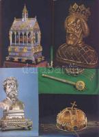 Koronaékszerek, Szent-jobb és Szt. István Szent László ereklyéje 12 psotatiszta képeslapon