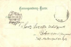 1898 Wien, Vienna, Bécs; Graben, Stephansdom / street view, church. litho (EK)