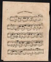 1860 Remetei Fülöpp Károly: Bertácska Emlék Csárdás, régi kotta