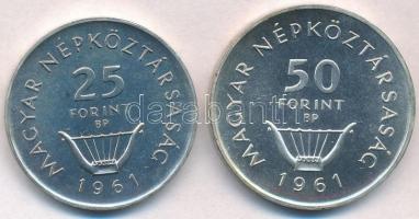 1961. 25Ft Ag + 50Ft Ag "Liszt" pár T:1-(P)