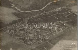 Brsadin, Voglperspektive des K.u.K. Epidemie Spitals / Cs. és kir. Járványügyi kórház látképe légifelvételen / K.u.K. military epidemic hospital aerial view. photo