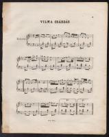 1854 Windt Mór: Vilma csárdás, kiadja Rózsavölgyi és Társa, régi kotta
