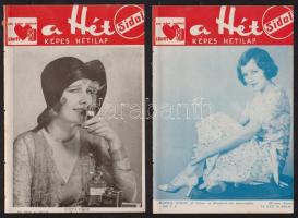 1930 A Hét, Képes Hetilap 4 db száma (19, 21, 36, 37)