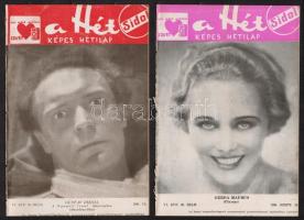 1930 A Hét, Képes Hetilap 4 db száma (19, 21, 36, 37)