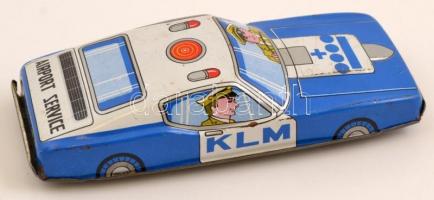 KLM lemez játékautó, működik, h: 13 cm