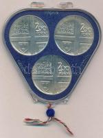 1976. 200Ft Ag (3xklf) "Festők I. / Derkovits, Szinyei, Munkácsy" sor, eredeti plombált MN...