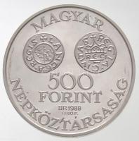 1988. 500Ft Ag "Szent István" T:1-,2(PP) 
Adamo EM102