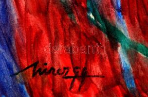 Hincz jelzéssel: Portré. Akvarell, papír, 59×42 cm