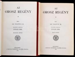 E. M. de Vogüé: Az orosz regény I-II. Fordította Huszár Imre. Bp., 1908, MTA. Kiadói egészvászon köt...