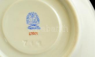 Herendi Eton mintás porcelán mokkás csésze és alj, kézzel festett, jelzett, hibátlan, csésze: 6,5x4,...