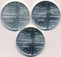 1977. 200Ft Ag (3xklf) "Magyar festők II. / Csontváry, Mányoki, Rippl-Rónai" T:BU 
Adamo ...