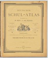 Keil-Riecke: Schul atlas. Gera, 1896. Hofmann. Egészvászon védőborítóval, fűzés belül elvált
