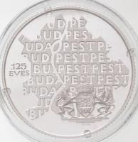 1998. 750Ft Ag "Budapest 125 éves" dísztokban, tanúsítvánnyal T:PP Adamo EM149