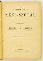 Holub-Köpesdi: Latin-Magyar kéziszótár. Bp., 1882. Lauffer Vilmos. Korabeli félvászon kötésben.