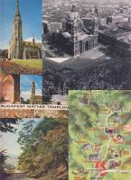 87db magyar postatiszta városképes lap sok Budapestivel