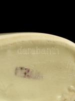 Karlovy Vary feliratos cseh fajanszkiöntő, matricás, jelzett, kis kopásokkal, m: 11 cm