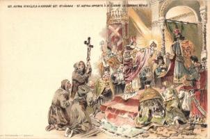 26 db 1900 előtti Ezredéves Kiállítás művészlap barna 2 Kr Ga. díjjegyes lapok jó minőségben / 26 pr...