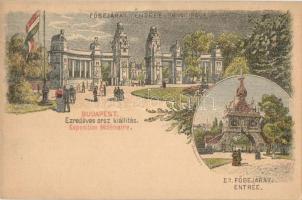 26 db 1900 előtti Ezredéves Kiállítás művészlap barna 2 Kr Ga. díjjegyes lapok jó minőségben / 26 pr...