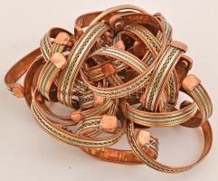 Indiai stílusú fém karperec, 30 db, d: 6 cm