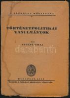Szekfű Gyula: Történelempolitikai tanulmányok. Bp., 1924, Magyar Irodalmi Társaság. Kiadói papírkötés, kissé kopottas állapotban.