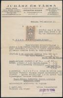 1942-1943 Kis okmány tétel: szállítóvevény, 2 db számla (Békéscsaba, Szentes, Szeged), okmánybélyege...