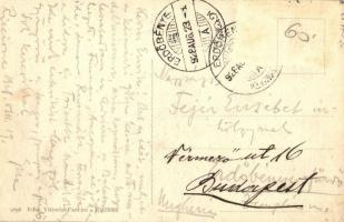 Riccione, beach view with sailing ship, sunbathing people  (EK)