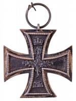 Német Birodalom 1914. "Vaskereszt 2. osztály" kitüntetés mellszalag nélkül, a karikán jelz...