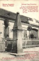 Pöstyén, Piestany; Nagypöstyéni pellengér (szégyenfa) a Vásár téren / Pranger / pillory  (EK)