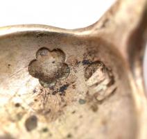 Ezüst (Ag.) fűszeres kiskanál, jelzett, monogrammal, h:8 cm, nettó:7 g