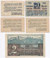 5db-os vegyes magyar szükségpénz tétel, közte Pécs 1920. 2K T:III,III-