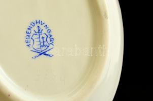 Herendi Viktória mintás kis tálka, kézzel festett, jelzett, hibátlan, 11,5×7,5 cm