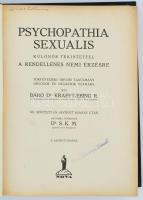 Báró Dr. Krafft-Ebing R.: Psychopathia Sexualis különös tekintettel a rendellenes nemi érzésre. Ford...