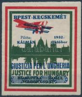 1932 Justice for Hungary légiposta levélzáró