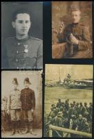 6 db katonai fotó, nagyrészt modern reprodukció, egy részük feliratozva, különböző méretben