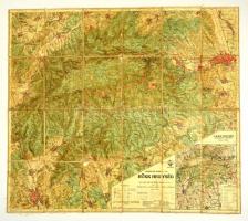 1933 A Bükk-hegység, Kirándulók Térképe 7. sz., kiadja a M. Kir. Állami Térképészet, vászontérkép, 77x68 cm