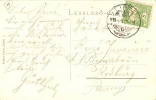 Savanyúkút, Sauerbrunn; Fürdőépület csendőrökkel. Zeitler Lajos kiadása / spa with gendarmes