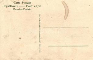 Stuttgart, Wahre Begebenheit am Markt Brunnen / True story, erotic humour, J. Junginger Litho Kunsta...