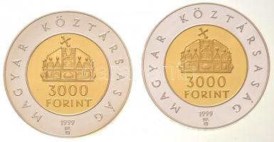 1999. 3000Ft Ag "Az államalapítás 1000. évfordulója" (2xklf) (31,65g/31,56g) T:PP,BU /  
...