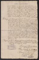 1756 Nagyabonyi Csiba János, gróf Zichy Ferenc és Naszvady János által aláírt Körtvélyesen kelt irat...