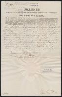 1858 Scitovszky János hercegprímás, esztergomi érsek fejléces levele, rajta Szajbély Henrik (1803-1866) püspök saját kezű aláírásával, felzetes viaszpecséttel