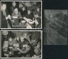 1956 3 db fotó az októberi eseményekről, hátuljukon feliratozva, 8×12 ill. 6,5×9,5 cm